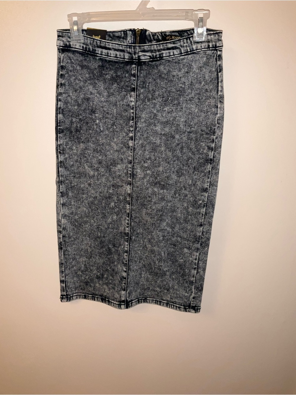 Women’s Washed Black Pencil Skirt
